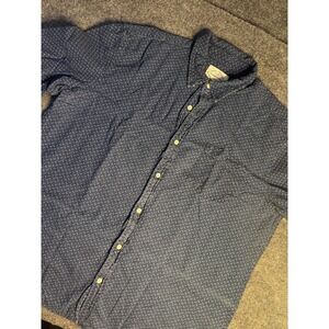 St. John's Bay Shirt Mens‎ 2XL Blue Polka Dot Classic Fit Collared Button Down